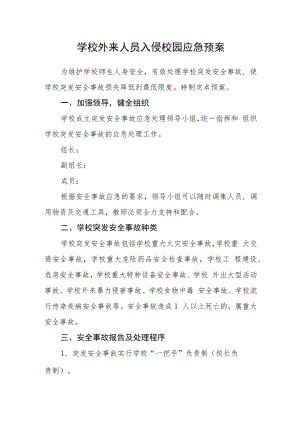 学校外来人员入侵校园应急预案.docx