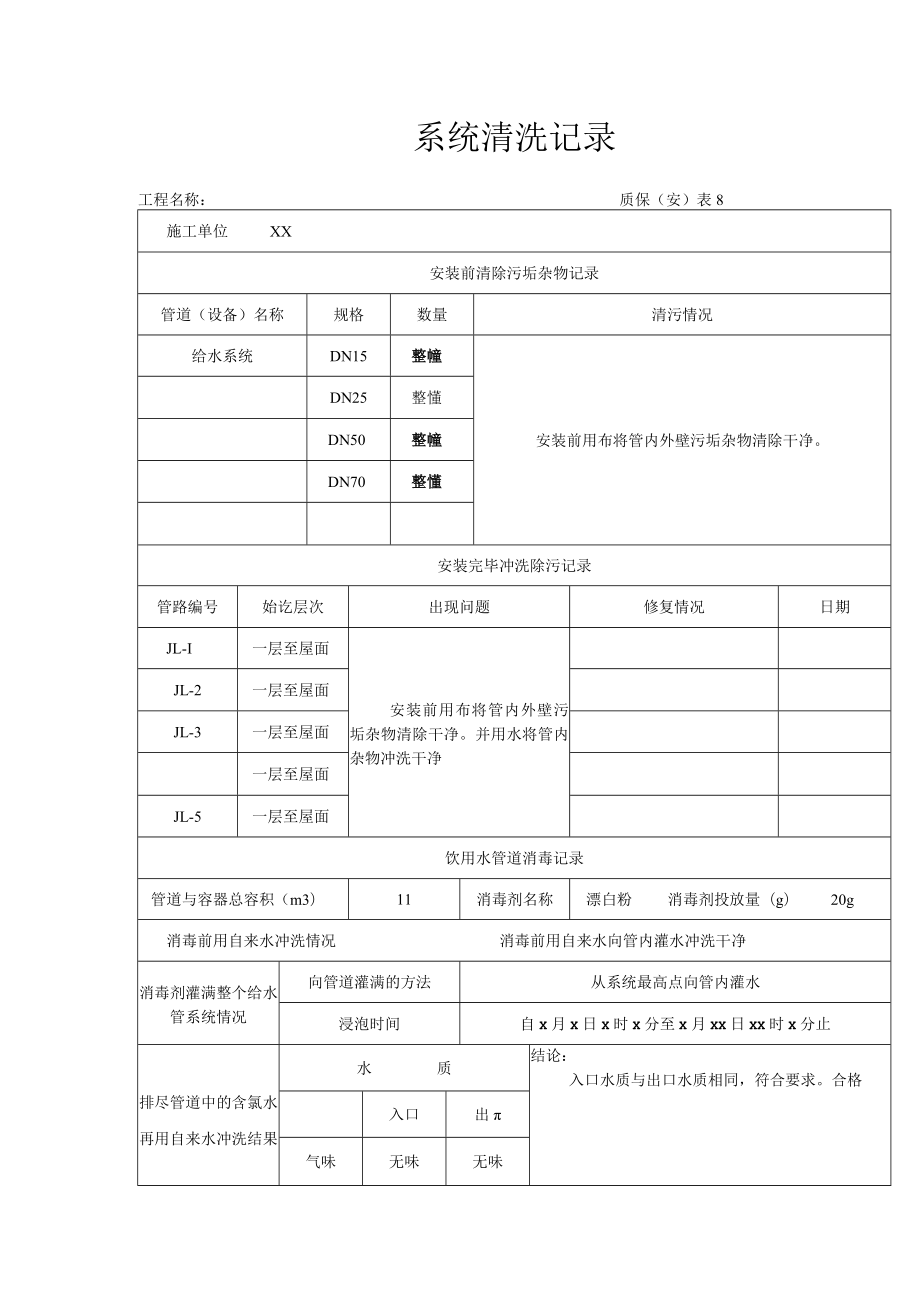 系统清洗记录.docx_第1页