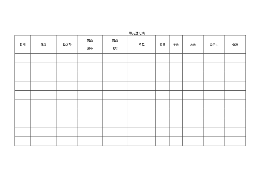 用药登记表.docx_第1页