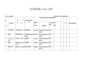 电仪车间六氟化硫组合器安全检查表 （SCL）分析.docx