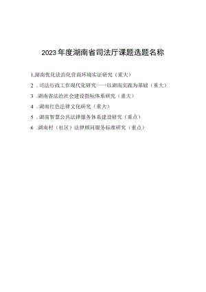 2023年度湖南省司法厅课题申请书、专家评审意见表、论证活页.docx