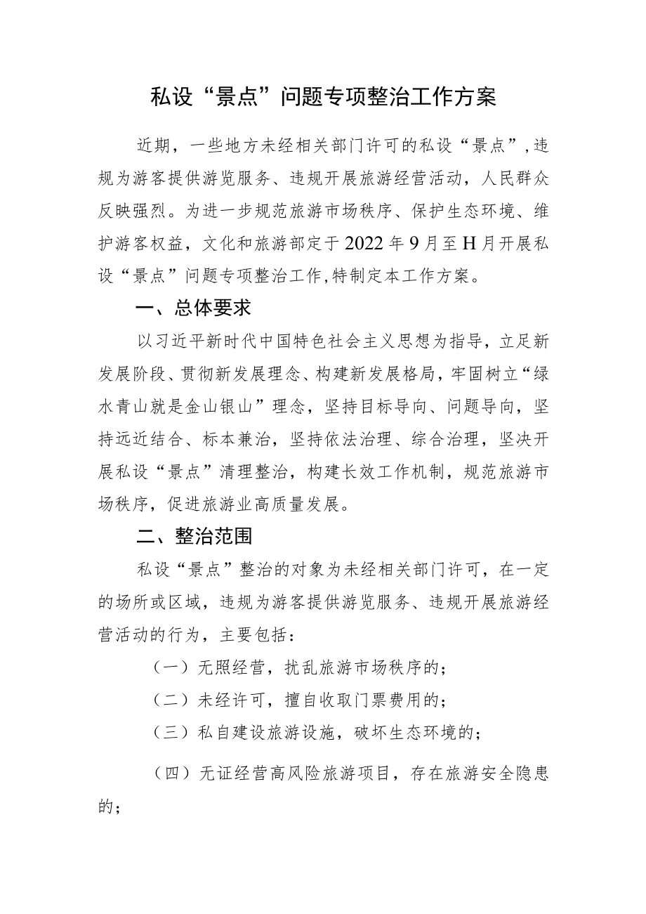 私设“景点”问题专项整治工作方案.docx_第1页