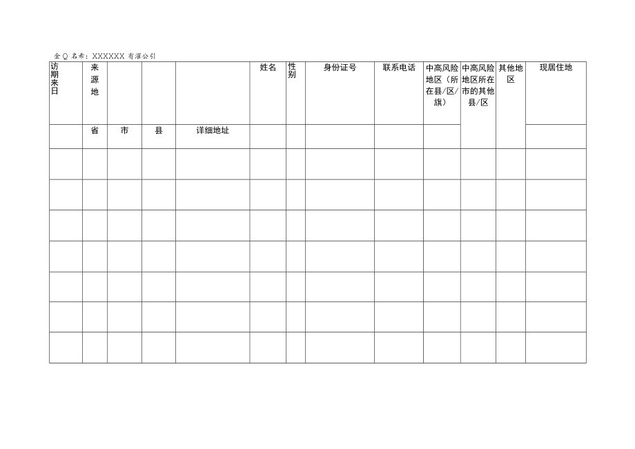 疫情防控查验登记表.docx_第1页