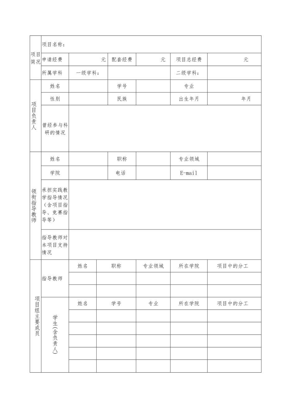 福建师范大学“大学生创新创业训练计划”创新训练类申报书.docx_第3页