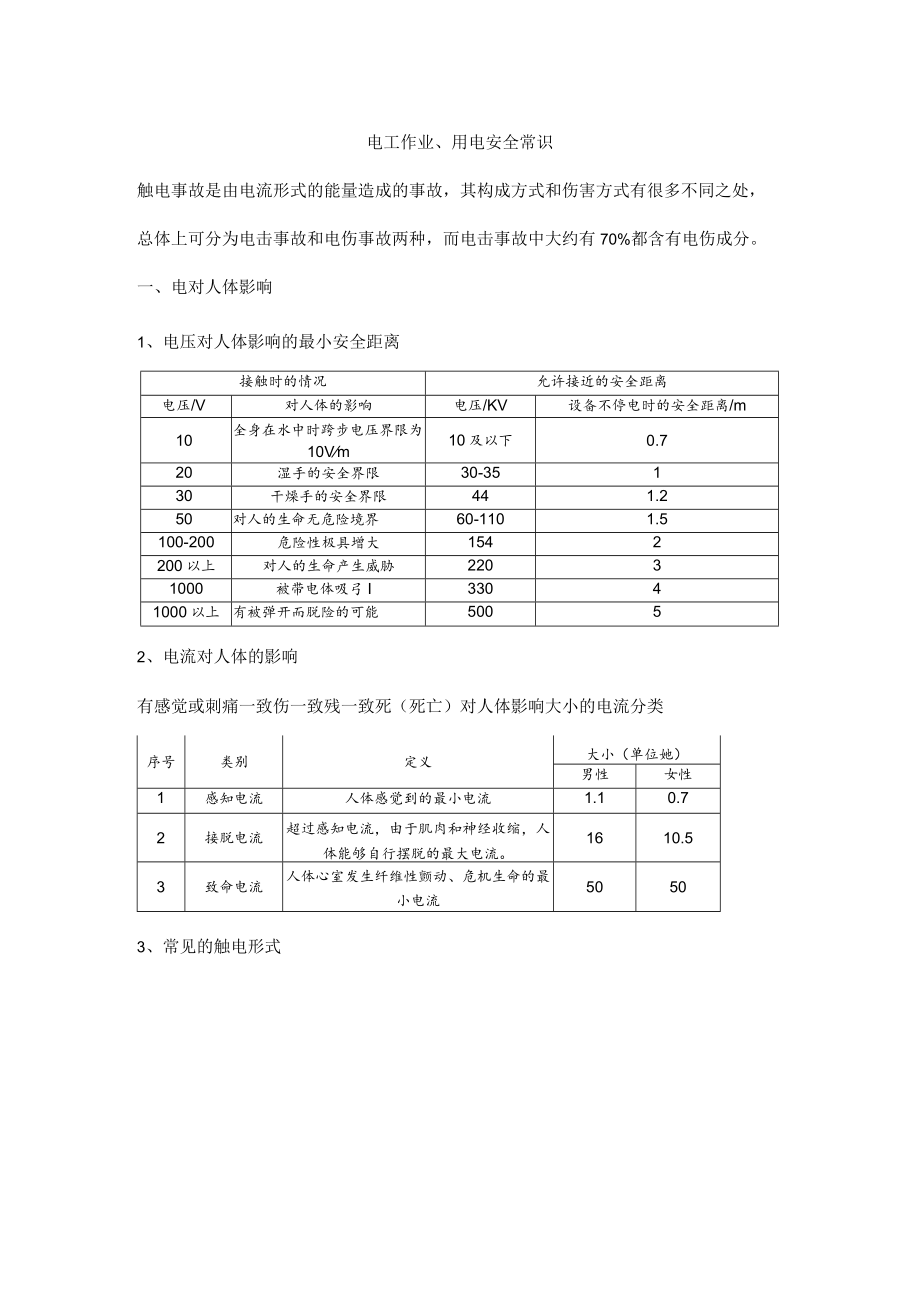 电工作业、用电安全常识.docx_第1页