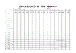 盟科时代住宅小区C栋工程施工进度计划表.docx