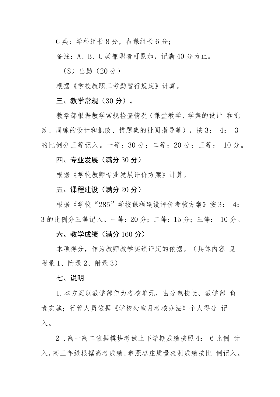 学校文化课教师专业技术考核方案.docx_第2页