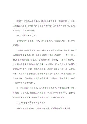 医药销售述职报告2篇供借鉴.docx