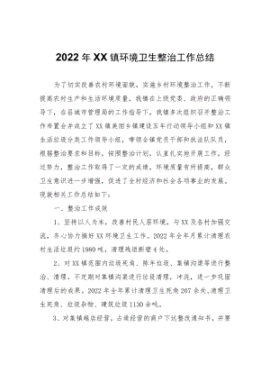 2022年XX镇环境卫生整治工作总结.docx