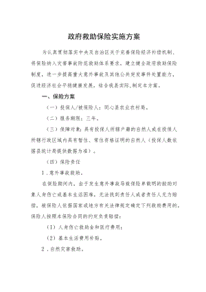 政府救助保险实施方案.docx