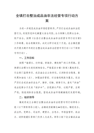 全镇打击整治成品油非法经营专项行动方案.docx