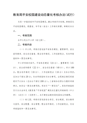 教育局平安校园建设动态量化考核办法（试行）.docx