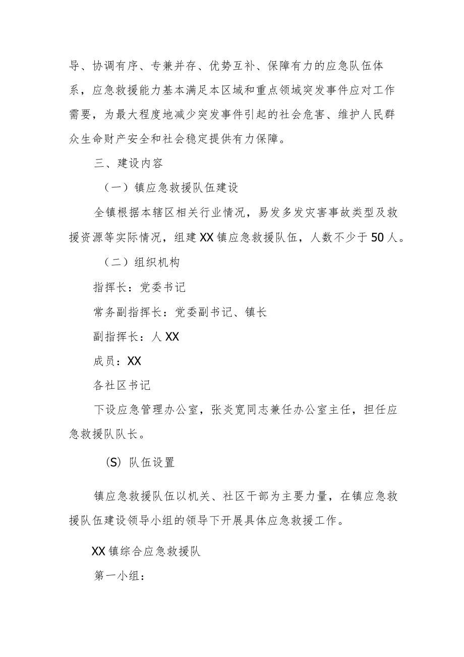 XX镇应急救援队伍建设实施方案.docx_第2页