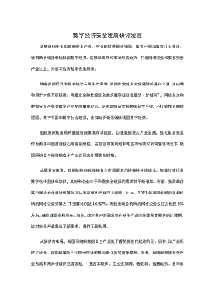 数字经济安全发展研讨发言.docx