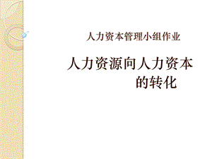 企业人力资源向人力资本的转化.pptx