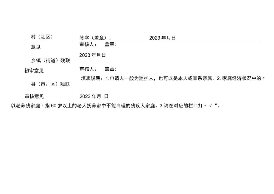 “阳光家园计划”残疾人居家托养申请表.docx_第3页