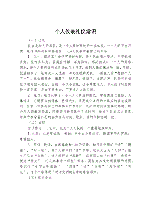 个人仪表礼仪常识.docx