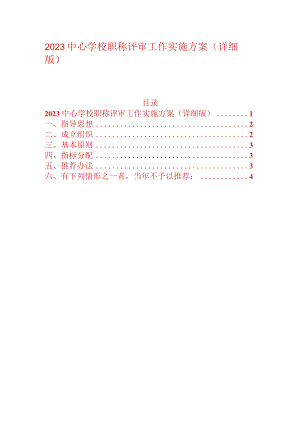 2023中心学校职称评审工作实施方案.docx