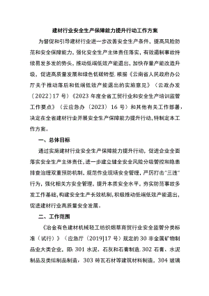 建材行业安全生产保障能力提升行动工作方案.docx