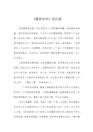 《魏晋风华》读后感.docx