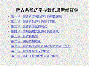 新古典经济学与新凯恩斯经济学.pptx