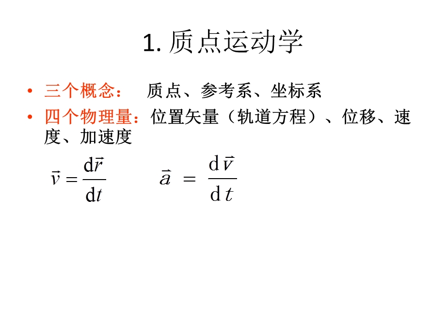 复旦大学大学物理力学课件力学小结.pptx_第3页