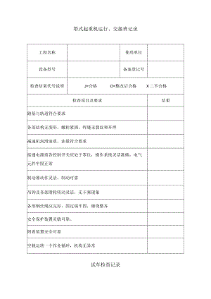 塔式起重机运行、交接班记录.docx