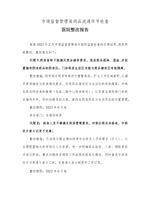 2023年药监局检查整改报告.docx