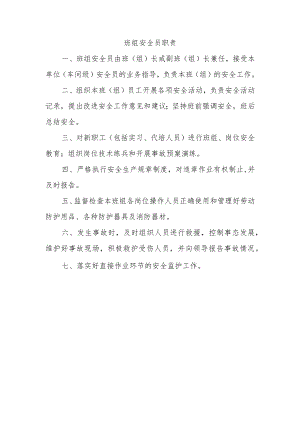 班组安全员职责.docx