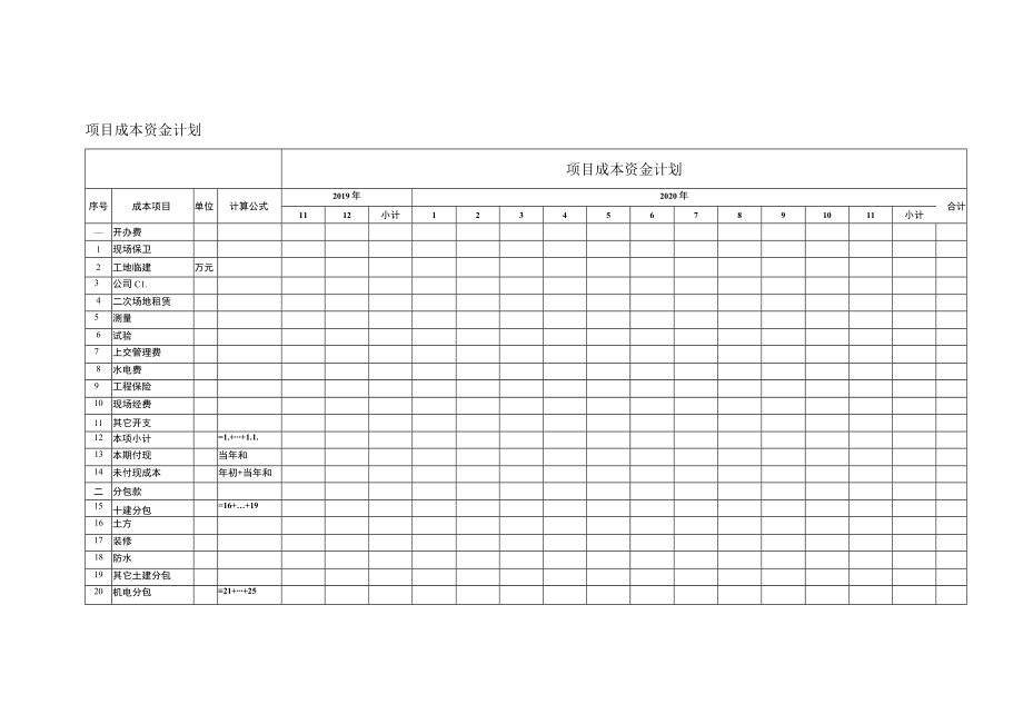 项目成本资金计划表.docx_第1页