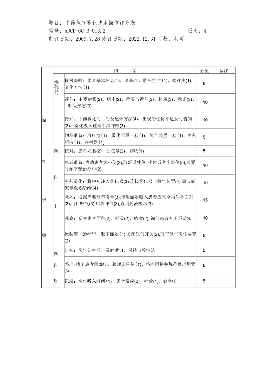 中医护理技术操作中药氧气雾化技术操作流程与考核评分标准.docx_第3页