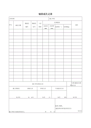 锚索成孔记录.docx