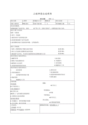 工程师岗位说明书.docx