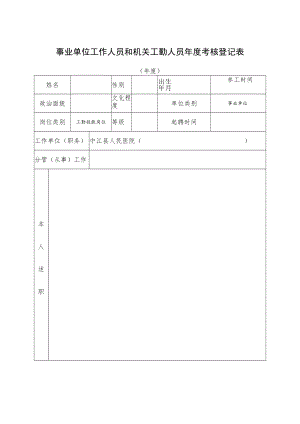 2022年度年考表（一般管理岗位）.docx