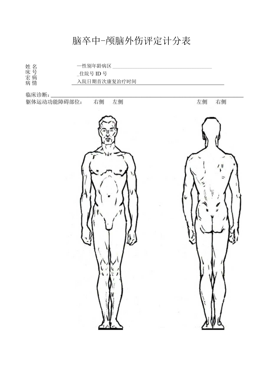 康复医学科脑卒中评定表.docx_第1页