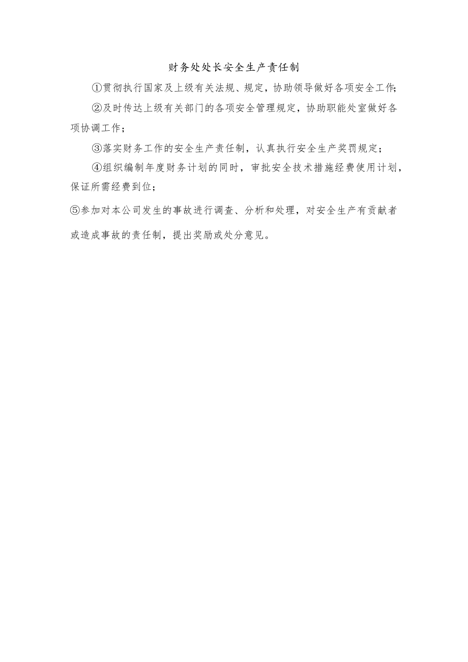 财务处处长安全生产责任制.docx_第1页