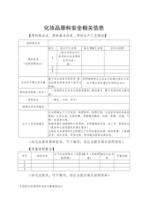 化妆品原料安全相关信息.docx