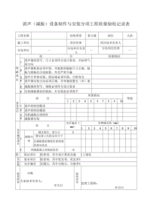 消声（减振）设备安装分项工程质量验收记录.docx