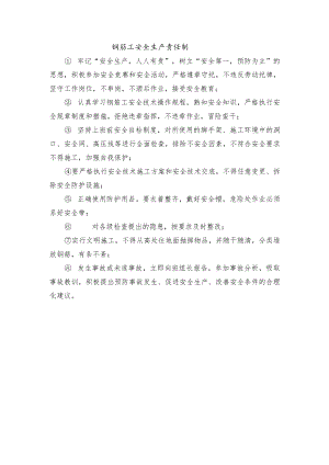 钢筋工安全生产责任制.docx