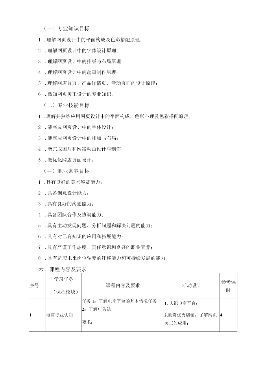 《网页美工》课程标准.docx_第2页