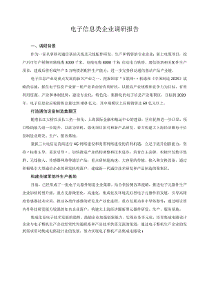 电子信息类企业调研报告.docx