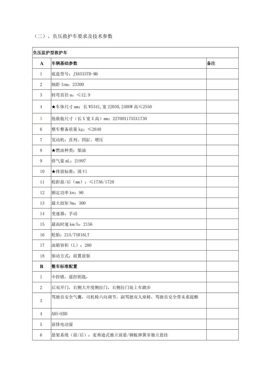 负压救护车要求及技术参数.docx_第1页