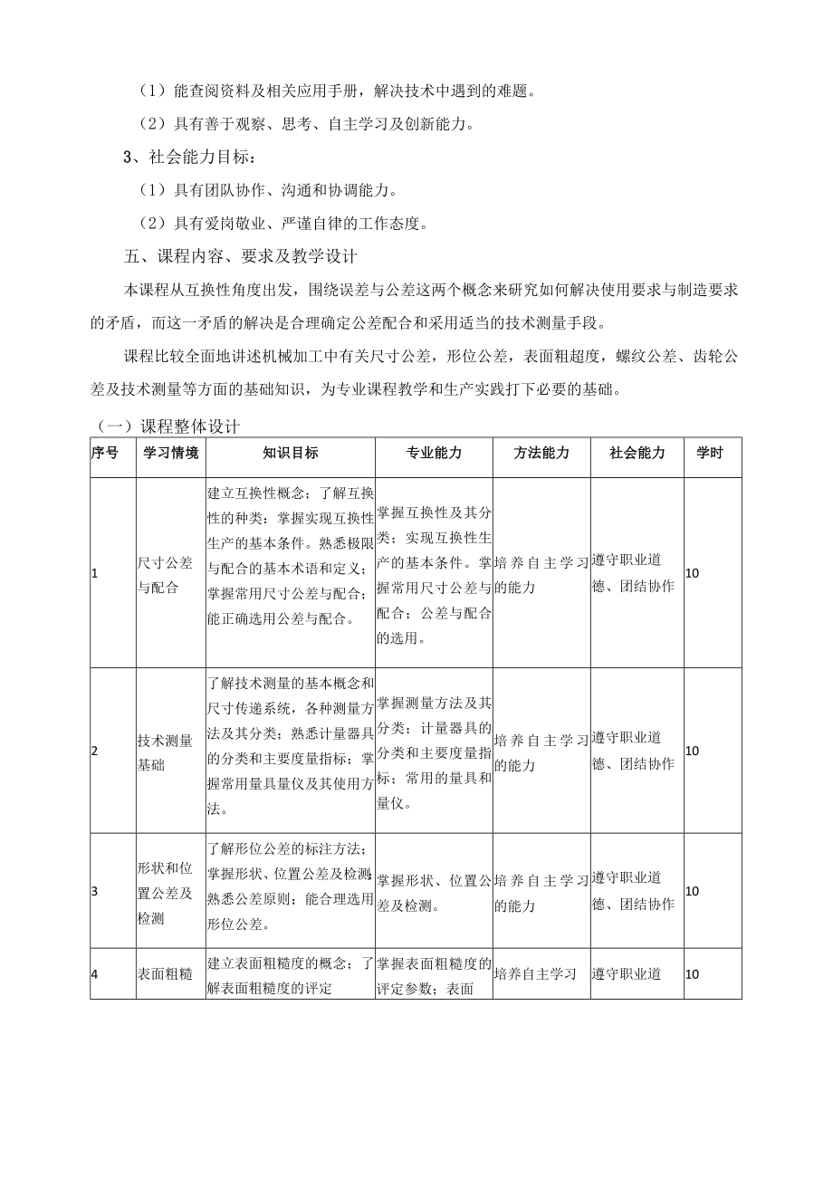 《公差配合与测量技术》课程标准.docx_第2页