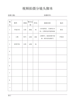 短视频拍摄剧本分镜头脚本.docx