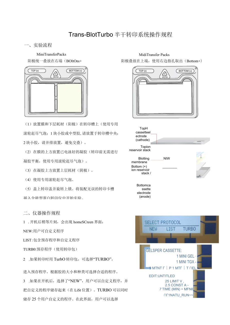 Trans‐BlotTurbo半干转印系统操作规程.docx_第1页