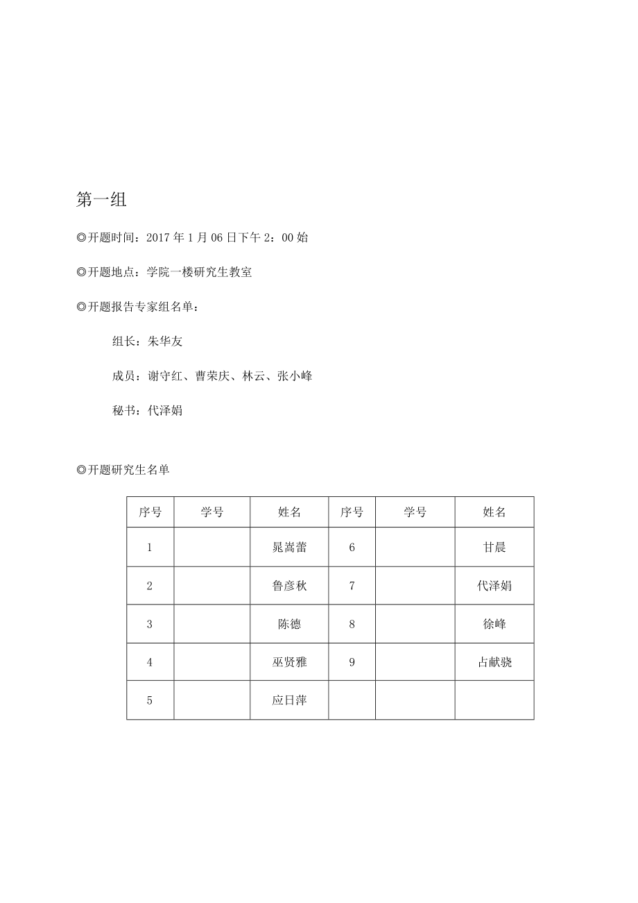 经管学院、中非商学院2015级工商管理专业硕士学位论文开题报告安排第一组.docx_第3页