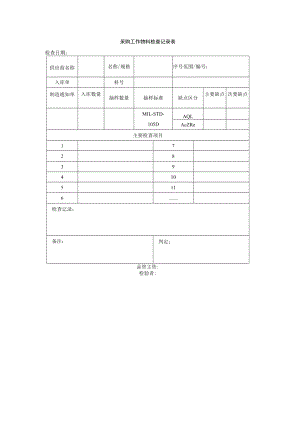 采购工作物料检查记录表.docx