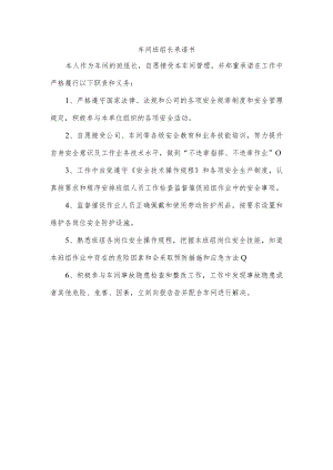 车间班组长承诺书.docx