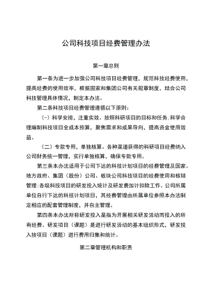 公司科技项目经费管理办法.docx