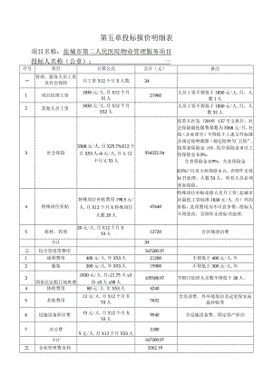 第五章投标报价明细表.docx